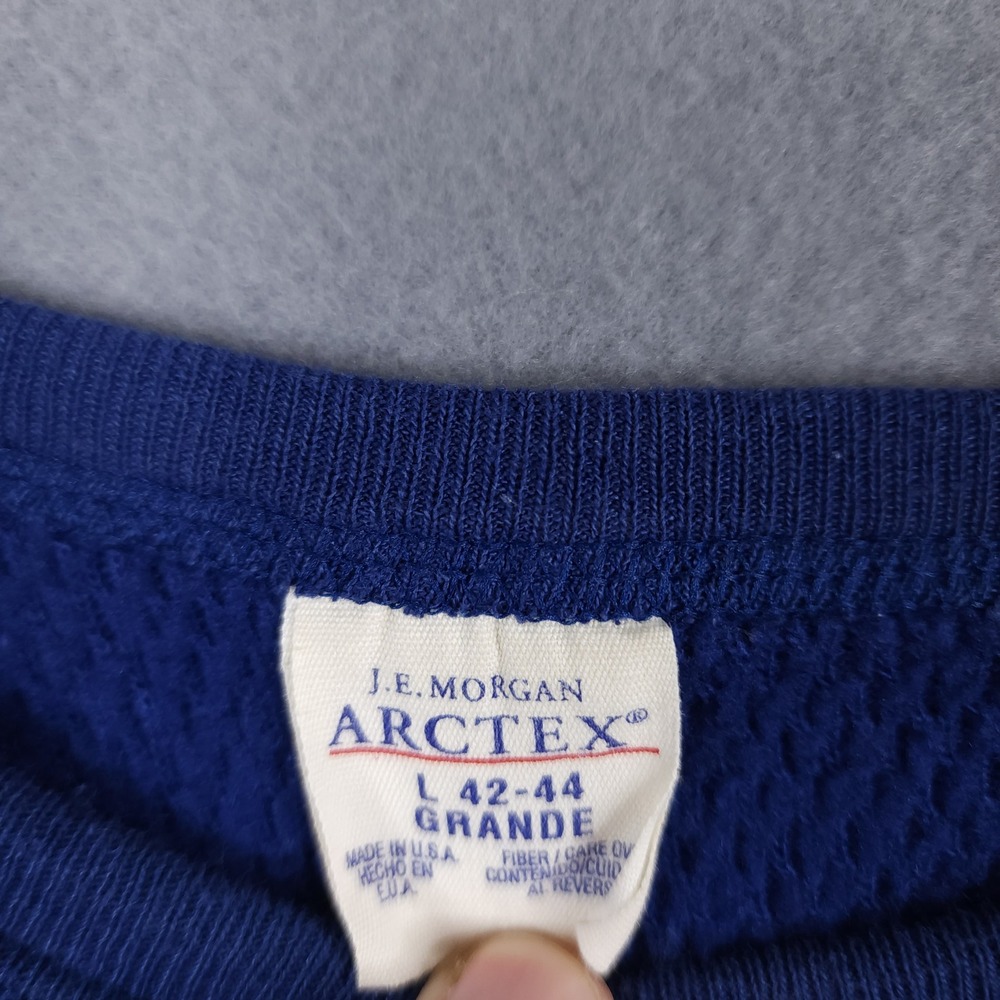 J.E. Morgan Arctex Thermal Shirt Mens L Brown Blue Waffle Knit Base Layer 2 Pack - Picture 8 of 13